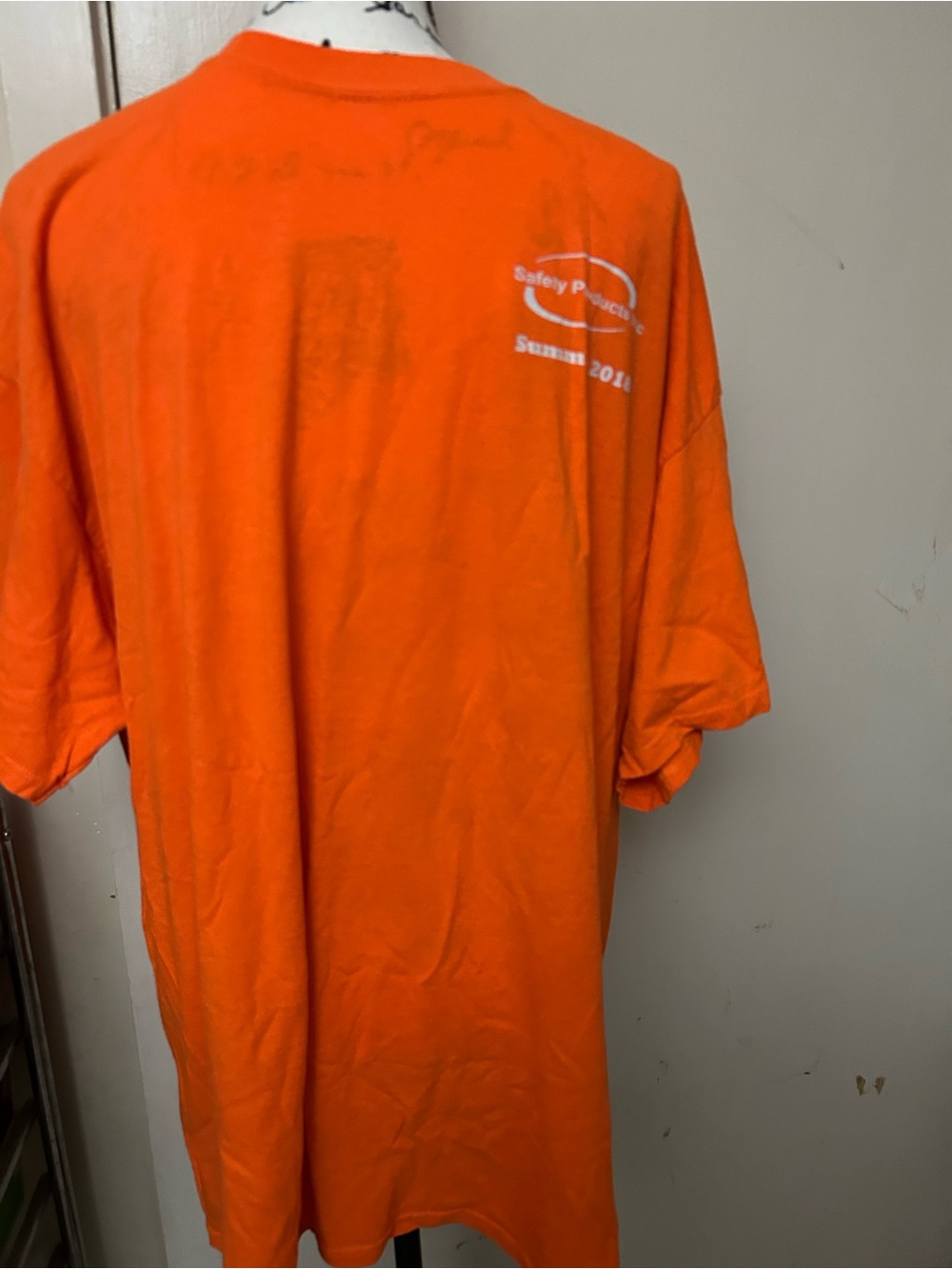 High-Visibility Orange Men’s Safety T-Shirt size XXL